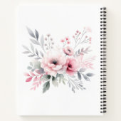 カスタムフローラ水彩贈り物お母さん ノートブック (裏面)