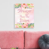 カスタムフローラ水色やる気を起こさせる引用文 キャンバスプリント (インサイチュ (リビング))