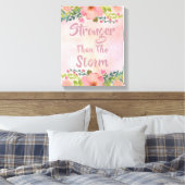 カスタムフローラ水色やる気を起こさせる引用文 キャンバスプリント (インサイチュ (寝室))