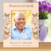 カスタムフローラ永遠ハート木写真 レーザー彫刻フレーム