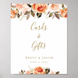 カスタムフローラ燃えたオ結婚レンジ徴候 ポスター