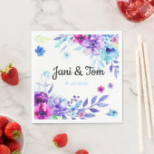 カスタムフローラ結婚の スタンダードランチョンナプキン (インサイチュ)