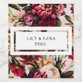 カスタムフローラ結婚ズ ワインラベル (シングルラベル)