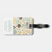 カスタムフローラ蝶パターン ラゲッジタグ (裏面横)