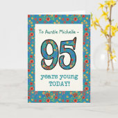 カスタムフローラ誕生日カード95 Years Young カード (黄色い花)