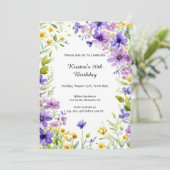 カスタムフローラ誕生日招待状 招待状 (スタンド正面)