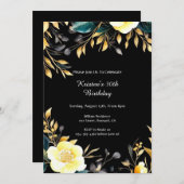 カスタムフローラ誕生日招待状 招待状 (正面/裏面)