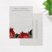 カスタムフローラ赤イヤリングジュエリー表示カード (デスク)