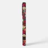 カスタムフローラ黄ピンクオレンジ色の花 iPhoneケース (左側面)