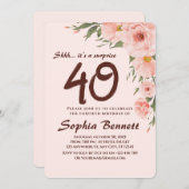 カスタムフローラ40th誕生日招待状 招待状 (正面/裏面)