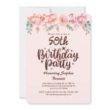 カスタムフローラ50th誕生日パーティーへの招待