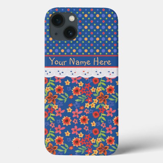 カスタムフローラ、ポルカフェイク、レースiPad Mini ケース Case-Mate iPhoneケース (裏面)