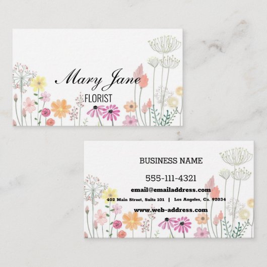 カスタムフローラ 名刺 (正面/裏面)