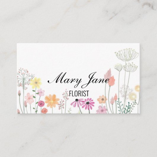 カスタムフローラ 名刺 (正面)