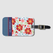 カスタムフローラ(鳥)ショウジョウコウカンチョウパターン名検査 ラゲッジタグ (正面横)