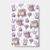 カスタムフローリスト事業用水彩ラベンダー バッジ (裏面)