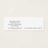 カスタムフローリッシュミニポストイヤリングディスプレイカード (裏面)