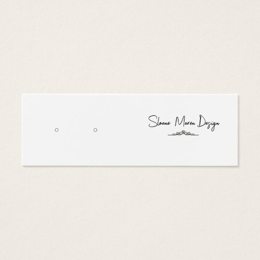 カスタムフローリッシュミニポストイヤリングディスプレイカード (正面)