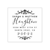 カスタムフローリ結婚ッシュ対差出人住所 ラバースタンプ (インプリント)