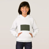 カスタムフード付きスウェットシャツとMoss Green Textured Block (正面フル)