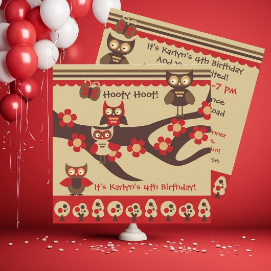 カスタムフールオンアブランチ誕生日招待状 招待状