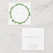 カスタムフ縁どェアスクエアイヤリングカード コーリングカード (正面/裏面)