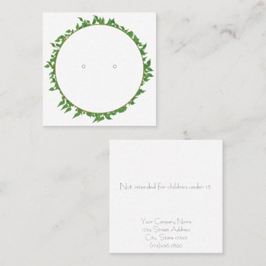 カスタムフ縁どェアスクエアイヤリングカード コーリングカード (正面/裏面)