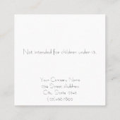 カスタムフ縁どェアスクエアイヤリングカード コーリングカード (裏面)