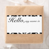 カスタムフ縁どライン名タグB&W ラベル (インサイチュ)