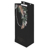 カスタムブエレガントラックスメリークリスマスリース ワインギフトバッグ (裏面アングル)