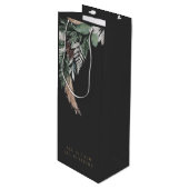 カスタムブエレガントラックスメリークリスマスリース ワインギフトバッグ (正面アングル)