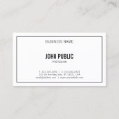 カスタムブエレガントラック&ホワイトシンプルテンプレート 名刺 (裏面)