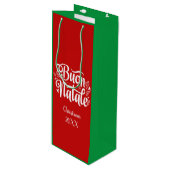 カスタムブオンナターレイタリアンメリークリスマス ワインギフトバッグ (正面アングル)