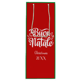 カスタムブオンナターレイタリアンメリークリスマス ワインギフトバッグ