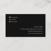 カスタムブシンプルランド写真白黒写真 名刺 (裏面)