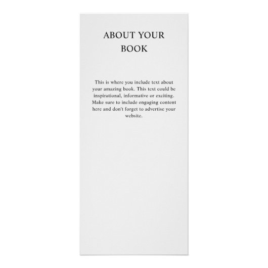 カスタムブックカバー起動ライター作家マーケティング ラックカード (裏面)