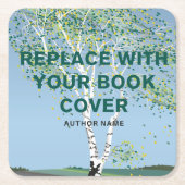 カスタムブックカバーlライターブックローンチプロモーション スクエアペーパーコースター (正面)