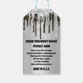 カスタムブティックアパレル価格ラベルドリップスロゴ ギフトタグ (裏面)