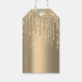 カスタムブティック衣料品価格ラベル金ゴールドドリップスロゴ ギフトタグ (裏面)