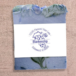 カスタムブドーのアートワーク円形アドレス名 セルフインキングスタンプ