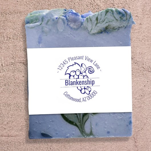 カスタムブドーのアートワーク円形アドレス名 セルフインキングスタンプ