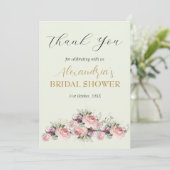 カスタムブライダルシャワーバラありがとう サンキューカード (スタンド正面)