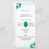 カスタムブライダルシャワーブエレガントルーフラワー 招待状 (正面/裏面)