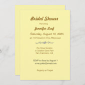 カスタムブライダルシャワーミニマルシンプル招待状 招待状 (正面/裏面)