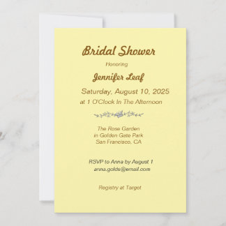 カスタムブライダルシャワーミニマルシンプル招待状 招待状