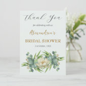 カスタムブライダルシャワー白花感謝 サンキューカード (スタンド正面)