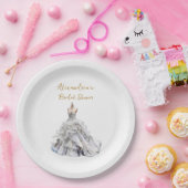 カスタムブライダルシャワー結婚ドレス ペーパープレート (パーティー)