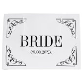 カスタムブライダルパーティ結婚の花嫁抱き枕 ラージペーパーバッグ (正面)