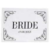 カスタムブライダルパーティ結婚の花嫁抱き枕 ラージペーパーバッグ (裏面)