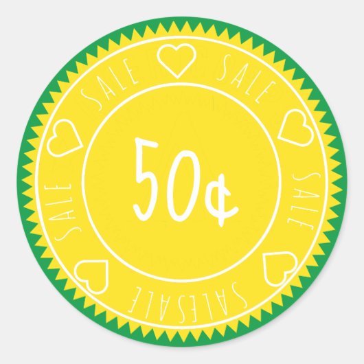 カスタムブライトイエローグリーンの販売価格 ラウンドシール (正面)